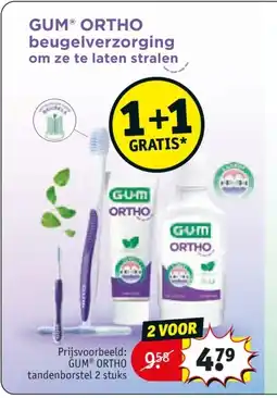 Kruidvat GUM ORTHO beugelverzorging om ze te laten stralen aanbieding