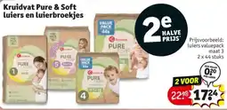 Kruidvat Kruidvat pure & soft luiers en luierbroekjes aanbieding