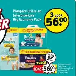 Kruidvat Pampers luiers en luierbroekjes big economy pack aanbieding