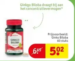 Kruidvat Ginkgo biloba draagt bij aan het concentratievermogen aanbieding
