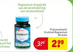 Kruidvat Magnesium draagt bij aan de vermindering van vermoeidheid aanbieding
