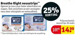 Kruidvat Breathe Right neusstrips aanbieding