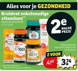 Kruidvat Kruidvat enkelvoudige vitaminen aanbieding
