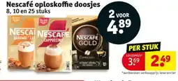 Kruidvat Nescafé oploskoffie doosjes aanbieding