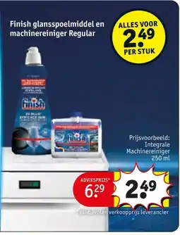 Kruidvat Finish glansspoelmiddel en machinereiniger regular aanbieding