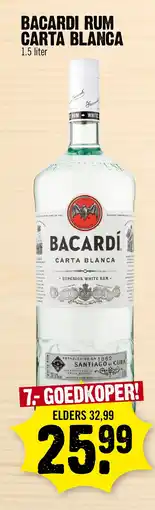 Super Dirck 3 Bacardi rum carta blanca aanbieding