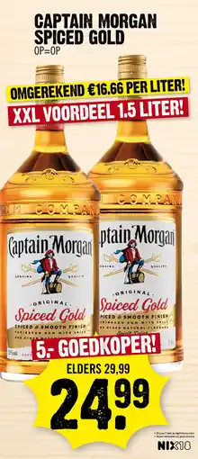 Super Dirck 3 Captain morgan spiced gold aanbieding
