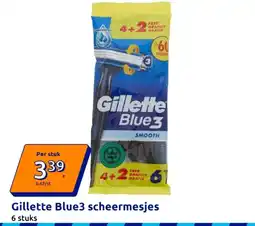 Action Gillette blue3 scheermesjes aanbieding