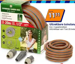 Action Uitrekbare tuinslang aanbieding