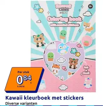 Action Kawaii kleurboek met stickers aanbieding