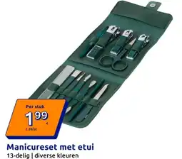 Action Manicureset met etui delig aanbieding