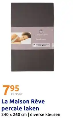 Action La maison reve percale sheet aanbieding