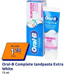 Action Oral-b complete tandpasta extra white aanbieding