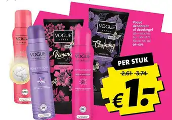 Boni Vogue Deodorant Of Douchegel aanbieding