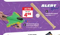 Top1Toys Afschietvliegtuig met foam pijltjes 3 assorti aanbieding
