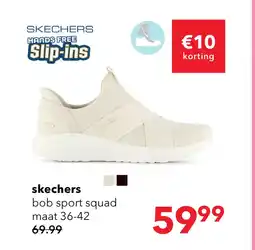 Scapino Skechers Slip-ins BOBS Sport Squad dames sneakers beige aanbieding