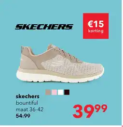 Scapino Skechers Bountiful Quick Path dames sneakers beige aanbieding