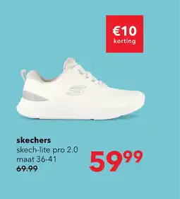 Scapino Skechers Skech-Lite Pro 2.0 dames sneakers wit grijs aanbieding