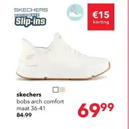 Scapino Skechers Slip-ins: BOBS Arch Comfort dames sneakers wit aanbieding