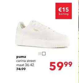 Scapino Puma Carina Street dames sneakers wit beige aanbieding