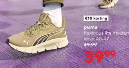 Scapino Puma Flexfocus Lite Modern heren sneakers groen aanbieding
