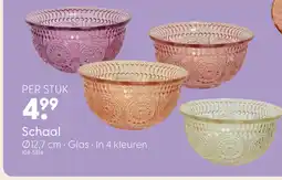Marskramer Schaal glas 4 assorti 12,7 cm aanbieding