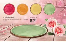 Marskramer Onderbord mangohout dia 30cm 4 assortiment aanbieding