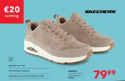 Scapino Skechers Uno Stand on Air suede heren sneakers taupe aanbieding