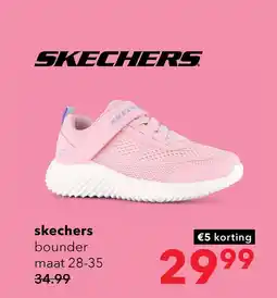 Scapino Skechers Bounder meisjes sneakers roze aanbieding