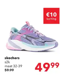 Scapino Skechers S2K meisjes sneakers pastelpaars aanbieding