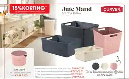 Marskramer Curver Jute Mand vierkant 17 l off white aanbieding