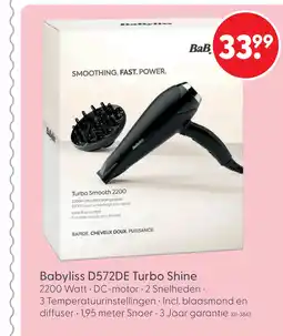 Marskramer Babyliss D572DE turbo shine 2200W föhn aanbieding