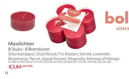 Marskramer Bolsius Maxilichten True Scents appel-kaneel 8 stuks aanbieding
