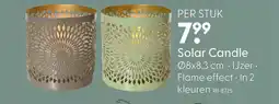 Marskramer Solar candle lights ijzer flame effect 2 assorti aanbieding