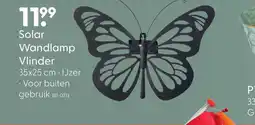 Marskramer Solar wandlamp vlinder ijzer steady aanbieding