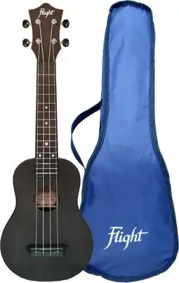 Bol.com Flight Sopraan Ukelele - Travel Series - Zwart - TUS35BK aanbieding