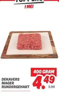 Dekamarkt DEKAVERS MAGER RUNDERGEHAKT aanbieding