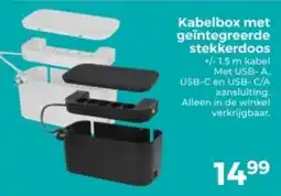Trekpleister Kabelbox met geïntegreerde stekkerdoos aanbieding