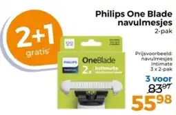 Trekpleister Philips One Blade navulmesjes aanbieding
