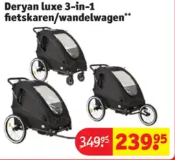 Kruidvat Deryan luxe 3-in-1 fietskaren/wandelwagen aanbieding