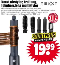 Dirk Nexxt airstyler, krultang, föhnborstel & multistyler aanbieding