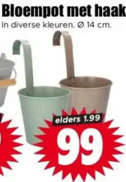 Dirk Bloempot met haak aanbieding