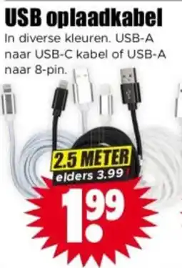 Dirk USB oplaadkabel aanbieding