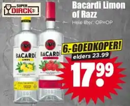 Dirk Bacardi Limon of Razz aanbieding