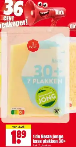 Dirk 1 de Beste jonge kaas plakken 30+ aanbieding
