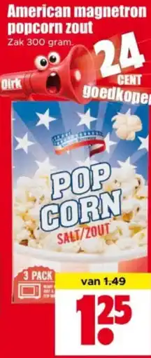 Dirk American magnetron popcorn zout aanbieding