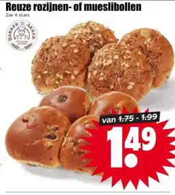 Dirk Reuze rozijnen- of mueslibollen aanbieding