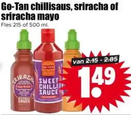Dirk Go-Tan chillisaus, sriracha of sriracha mayo aanbieding