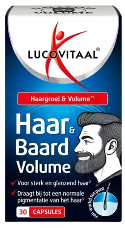 De Online Drogist Lucovitaal Haar & Baard Volume Capsules aanbieding
