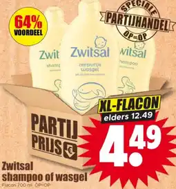 Dirk Zwitsal shampoo of wasgel aanbieding